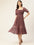 Rue Collection Mauve Smocked Tiered Fit & Flare Midi Dress