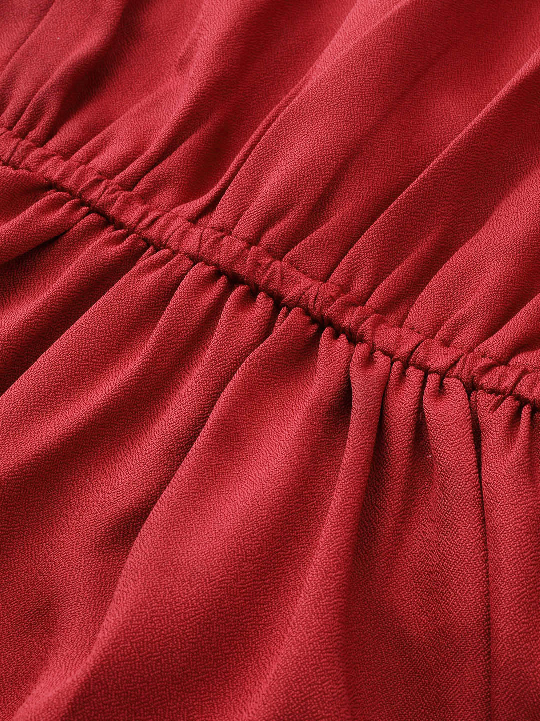 महिलाओं के लिए रस्ट रेड सॉलिड मैक्सी ड्रेस