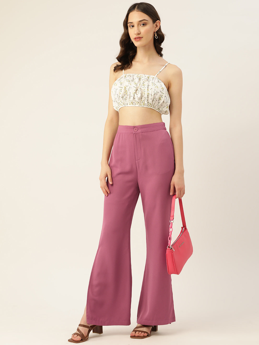 Rue Collection Relaxed Loose Fit High-Rise Trousers