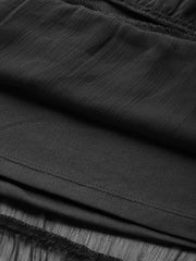 Rue Collection Tie-Up Neck Chiffon A-Line Midi Dress