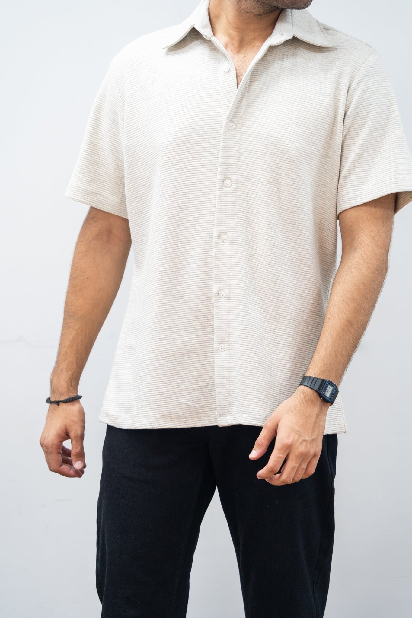 Knitted Textured Overshirt