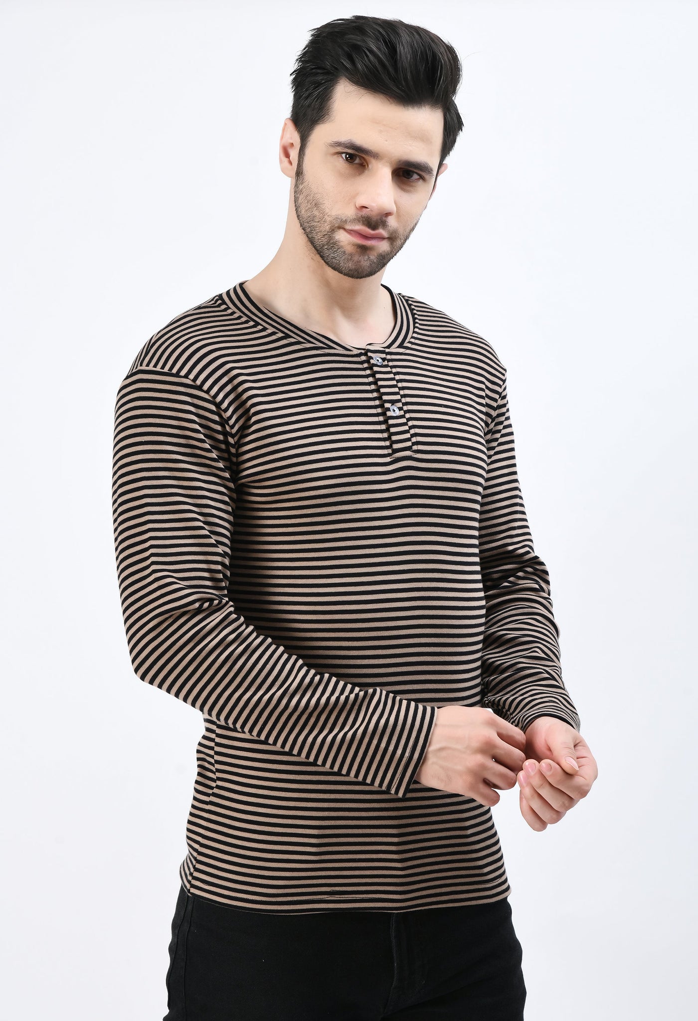Striped Henley T-shirt
