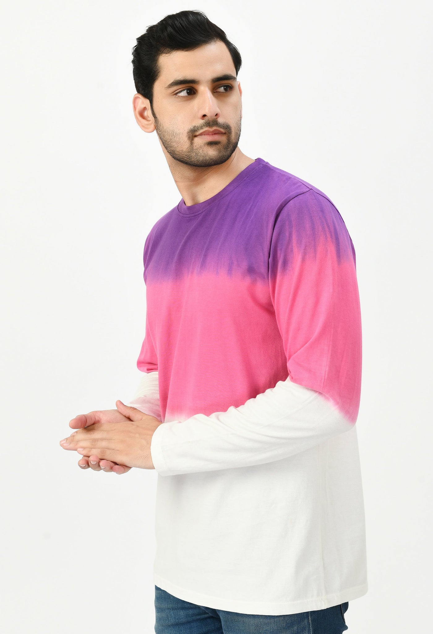 Purple, Pink & White Unisex Tie-Dye T-shirt