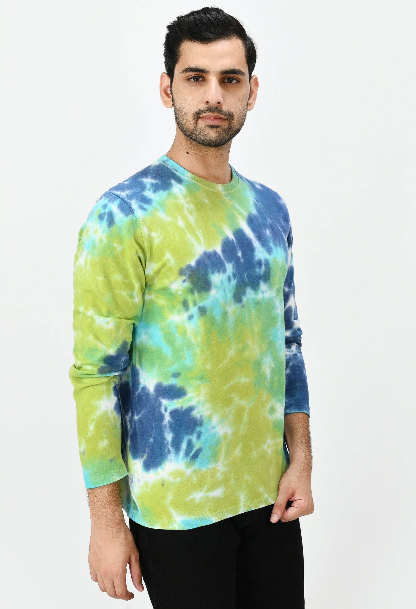 Blue & Green Unisex Tie-Dye T-shirt