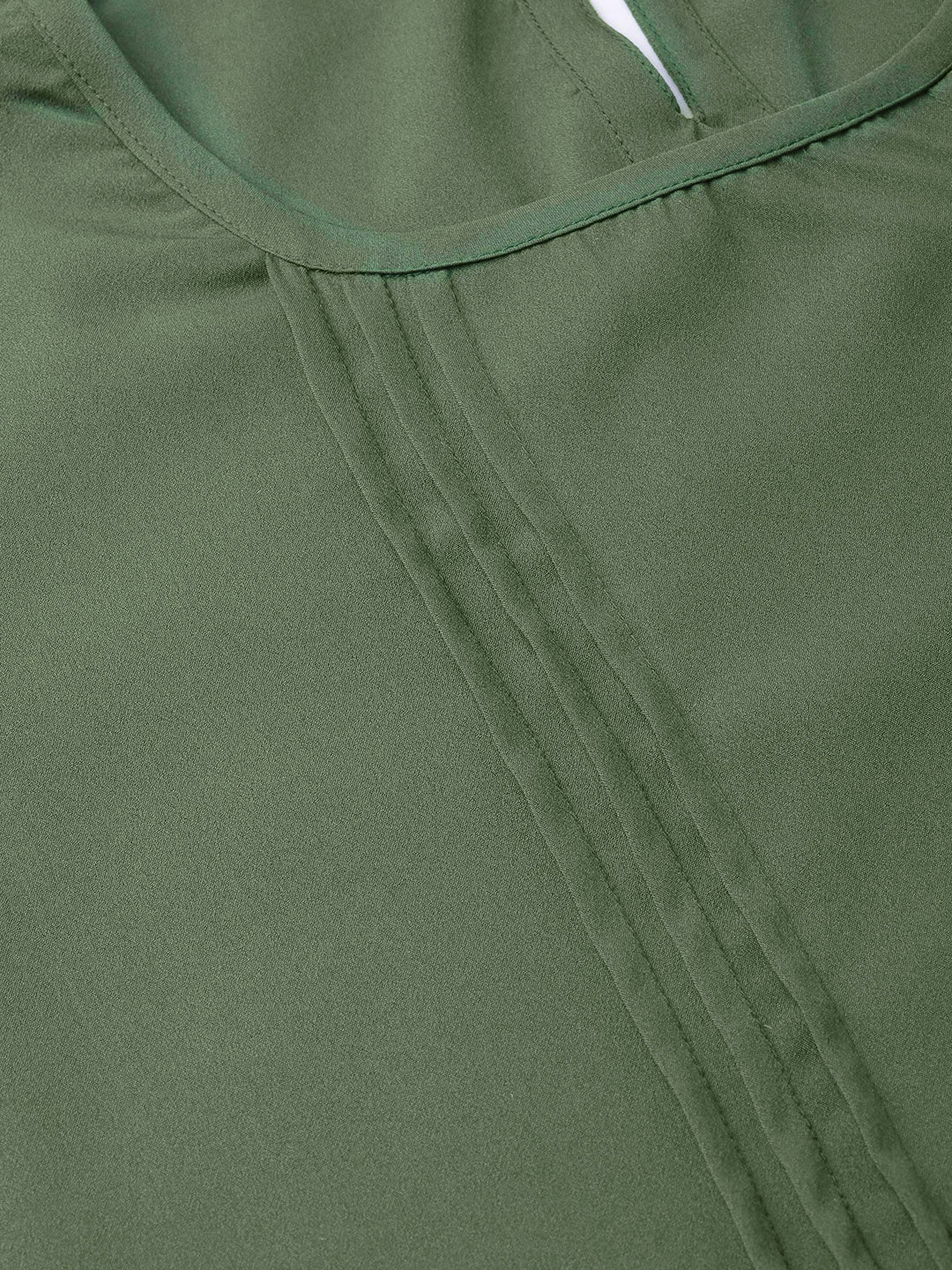 Women Olive Green Solid Top