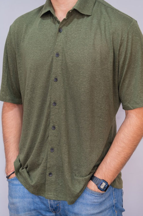 Green Knitted S/J Shirt